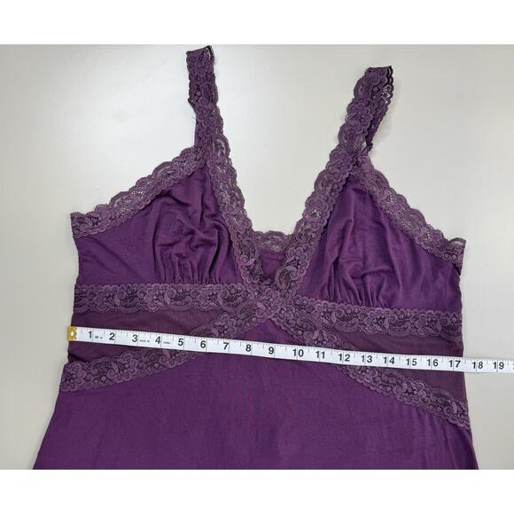 Adore Me Women’s Babydoll Slip Dress XL Purple Mesh Lace Y2K Floral Retro Slinky - Picture 6 of 15